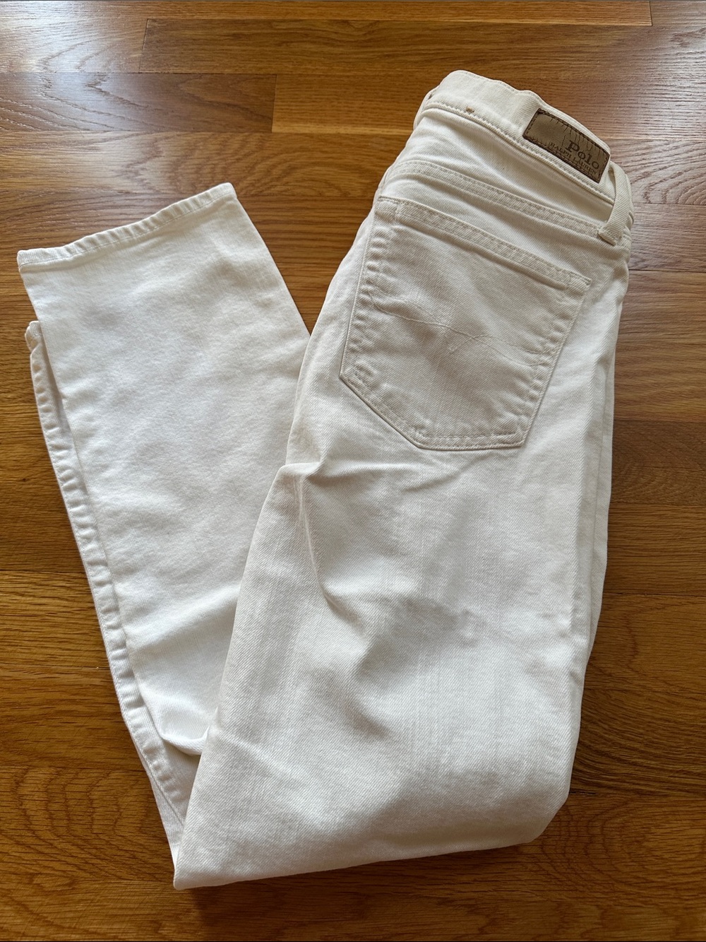 Polo by Ralph Lauren Waverly straight crop White Women's Skinny Jeans size 27